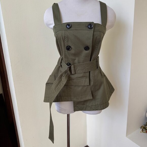 MARISSA WEBB Lani Trench Vest In Green NEW with Tags size Medium - Picture 9 of 16